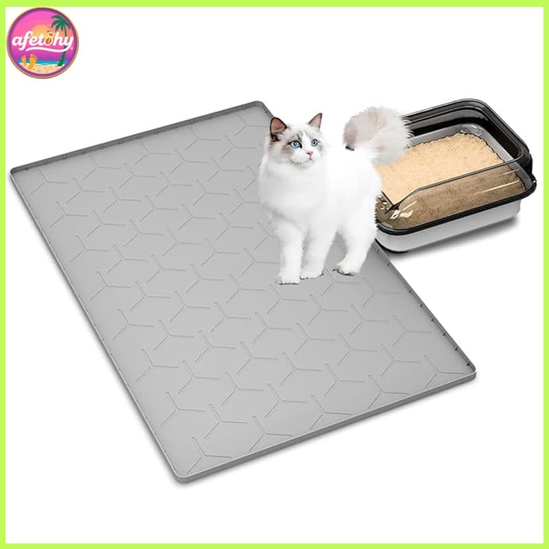 Tapete Silicone para animais de estimação Design à prova d'água Adequado para caixa de areia para gatos Fácil de limpar