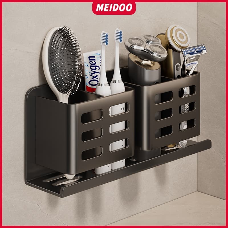 MEIDOO Suporte para escova de dentes, suporte para banheiro, montagem na parede, sem furação