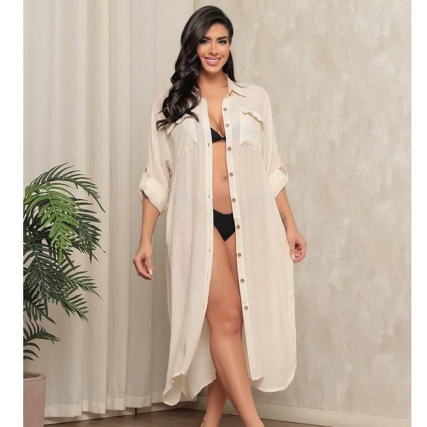 ⭐   2025 Verão Novo Estilo Longo Praia Kimono! Elegante, suave e respirável frete grátis ⭐