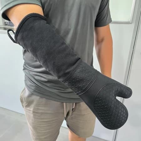 Luvas de isolamento térmico de algodão de Silicone profissional resistente a altas temperaturas industriais de 50 cm