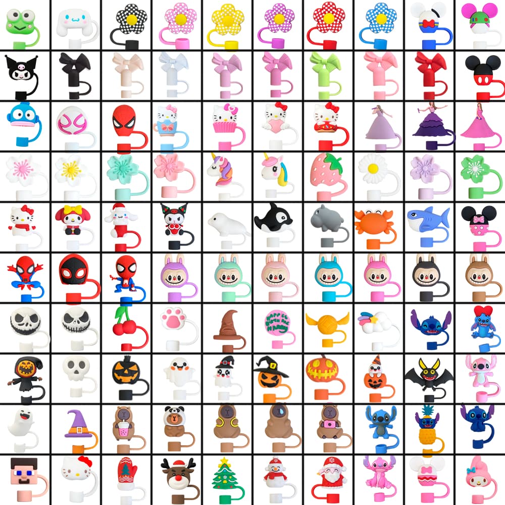 1 Peça Tampa De Palha Da Série De Desenhos Animados Para Pontas De 10 Mm Tampas Reutilizáveis À Prova De Poeira Topper D