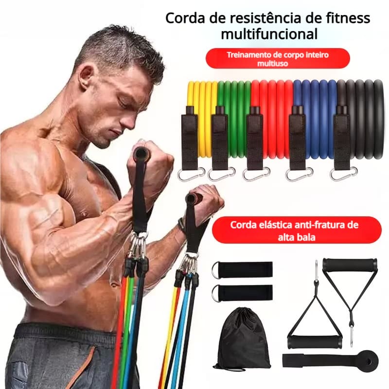 11 peças/faixa elástica de cordão para casa, academia, equipamento de treinamento