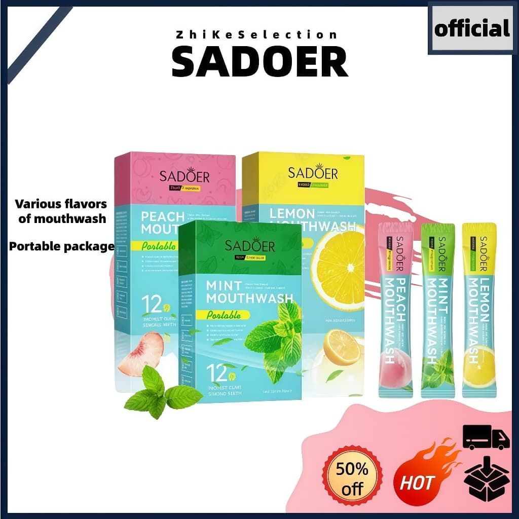 4.4 [SADOER] Enxaguador Bucal Natural Com Sabor De Frutas , Proporcionando Proteção Forte Nas Gengivas 24 Horas/Hálito F