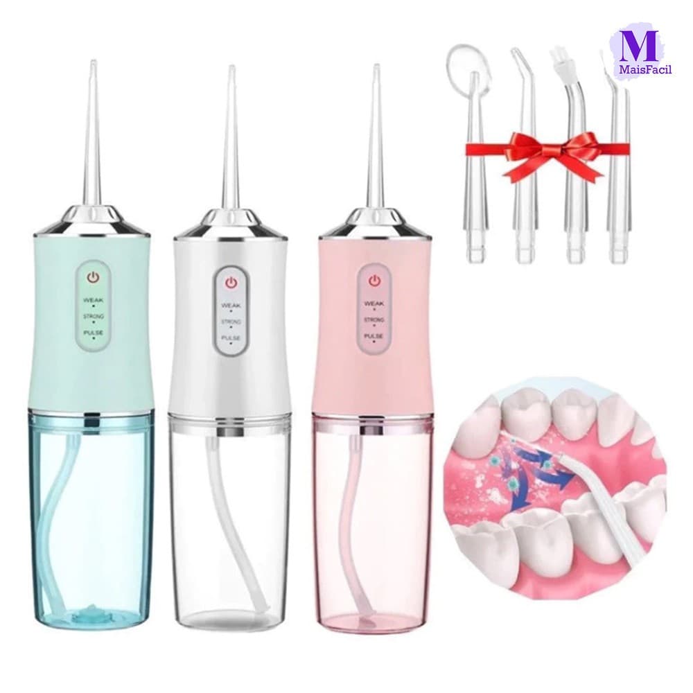 Aspersor Oral recarregável USB portátil 220ml Promoção poderosa limpeza de fluxo de água