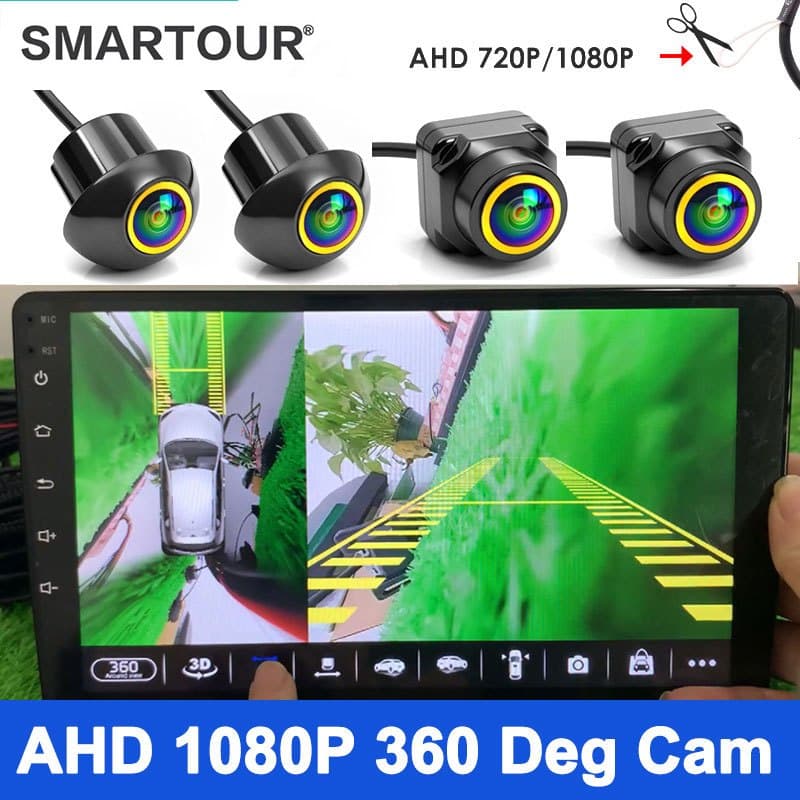 Smartour 8K AHD 1080P/720P 3D Câmera De Carro De 360 Graus Panorâmica Surround View Sistema De Estacionamento Para Andro