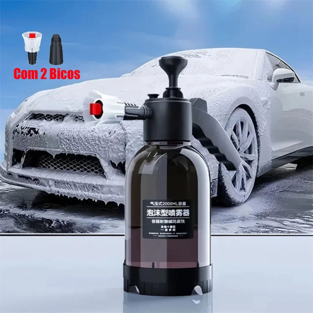 Pulverizador Snow Foam Lavadora Espuma Manual 2 Litros Com 2 Bicos profissional