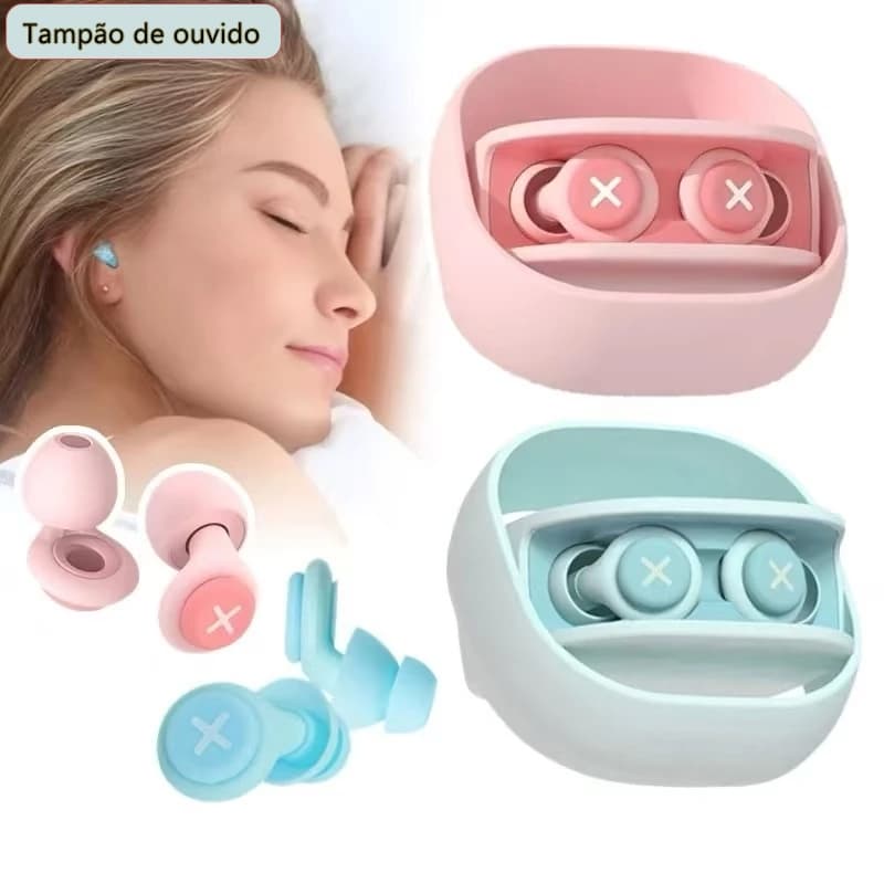 tripla camada de redução de ruído Tampões Auriculares De Silicone Isolamento Acústico Redução De Ruído Com Esponja Macia