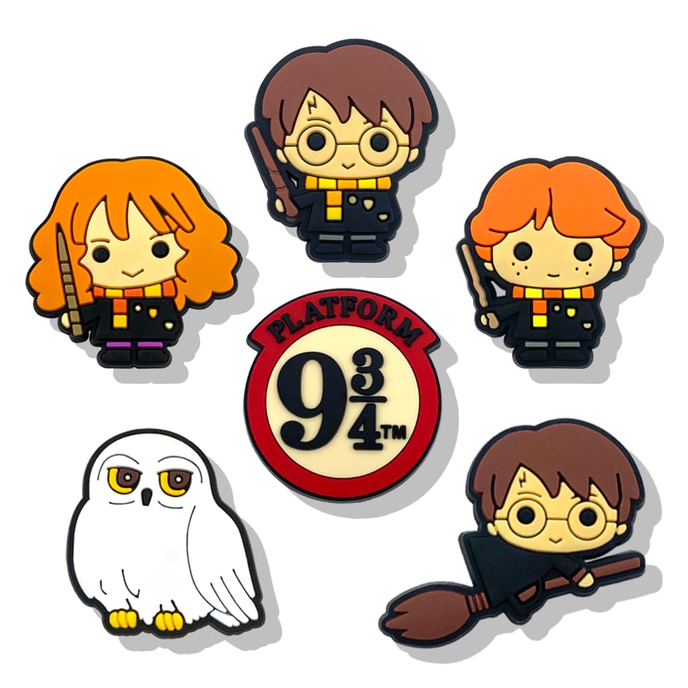 MEIDJ Shoe Charms 6 Cartoon Padrão Decorações Acessórios De PVC Com Botão