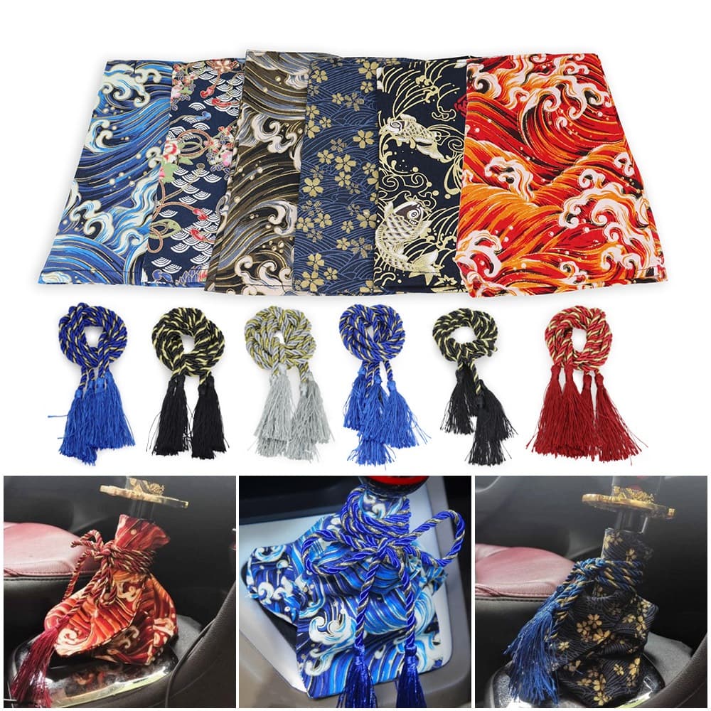 Universal JDM Samurai Caixa De Velocidades Engrenagem Decoração Peças Alavanca Bota Corrida Shift Botão Capa Poeira Aces