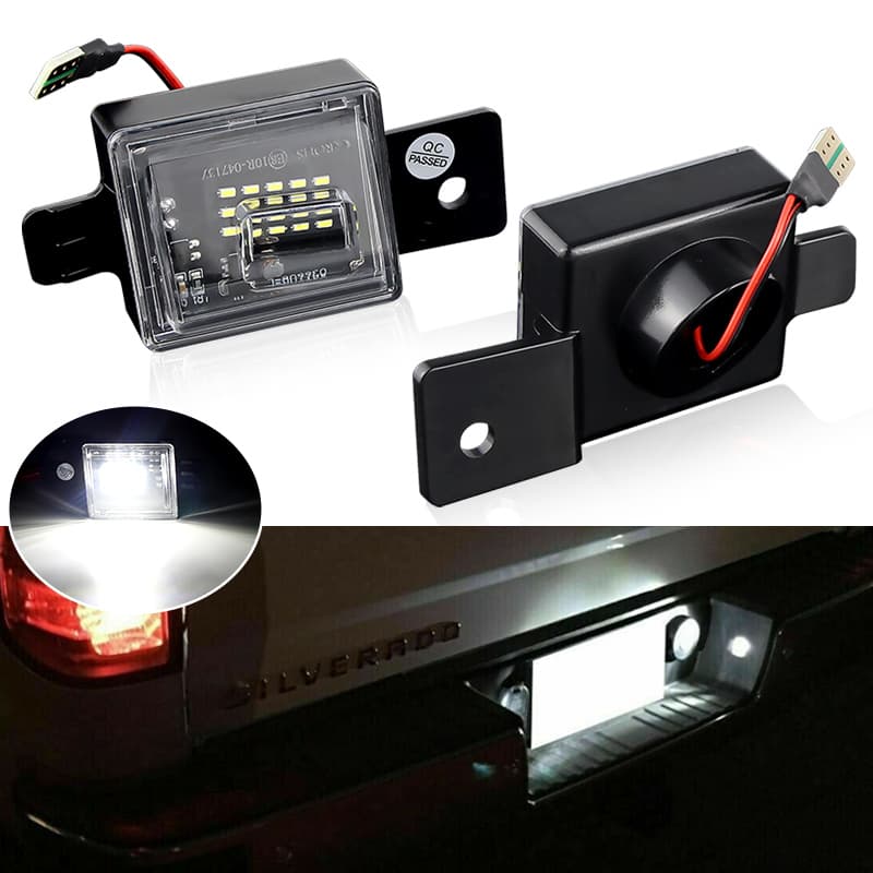 2 Pçs Canbus Branco LED Luz Da Placa De Licença Para Chevrolet Silverado GMC Sierra 1500 2500HD 3500HD 1500 LD Colorado