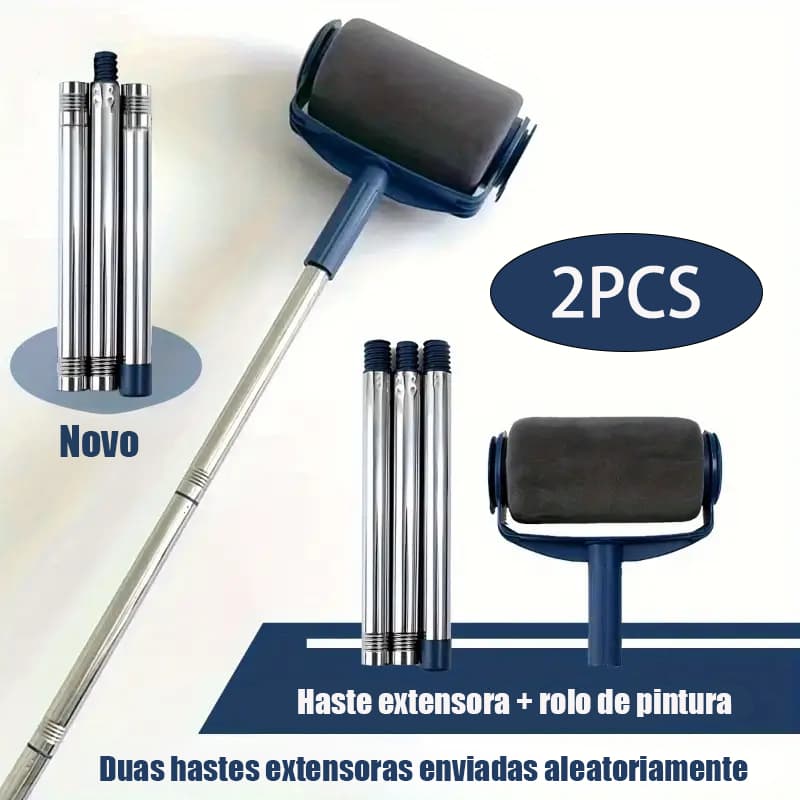 Kit de Pincel Rolo de Pintura Easy Glide de 6 Polegadas para Pintura de Paredes + 72 cm cabo