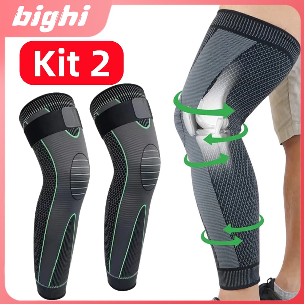 Kit 2 Meia de Compressão Térmica Circulação Joelheira de Compressão Esportivas