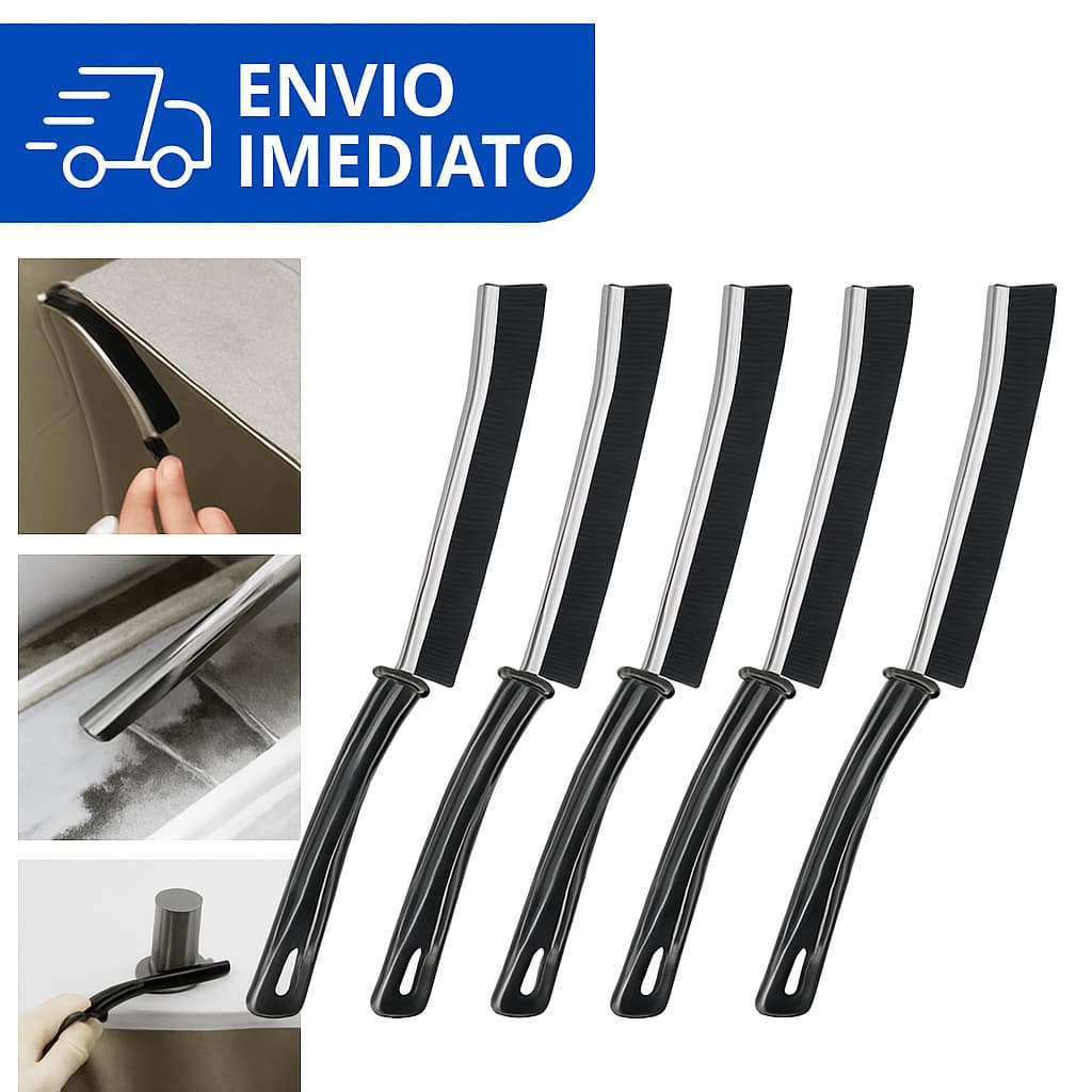 Kit 6 Escovas de Limpeza Multiuso Para Frestas Trilhos Janelas Banheiros Kit 1/2/3/6