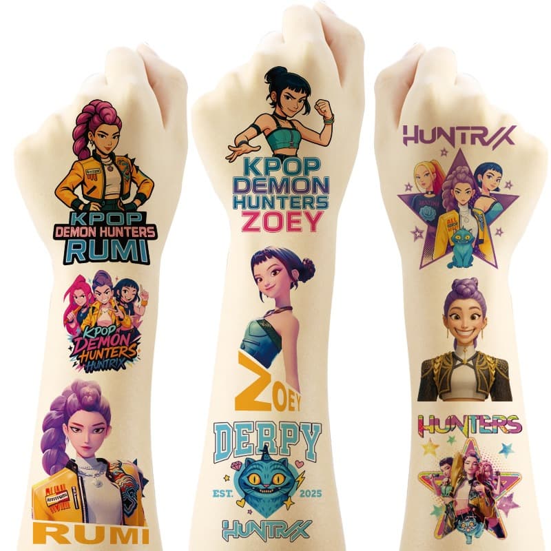 20 Tatuagens Temporárias Do Filme Ídolo Coreano Dos Pces , Adesivos Removíveis Da Tatuagem Para Crianças