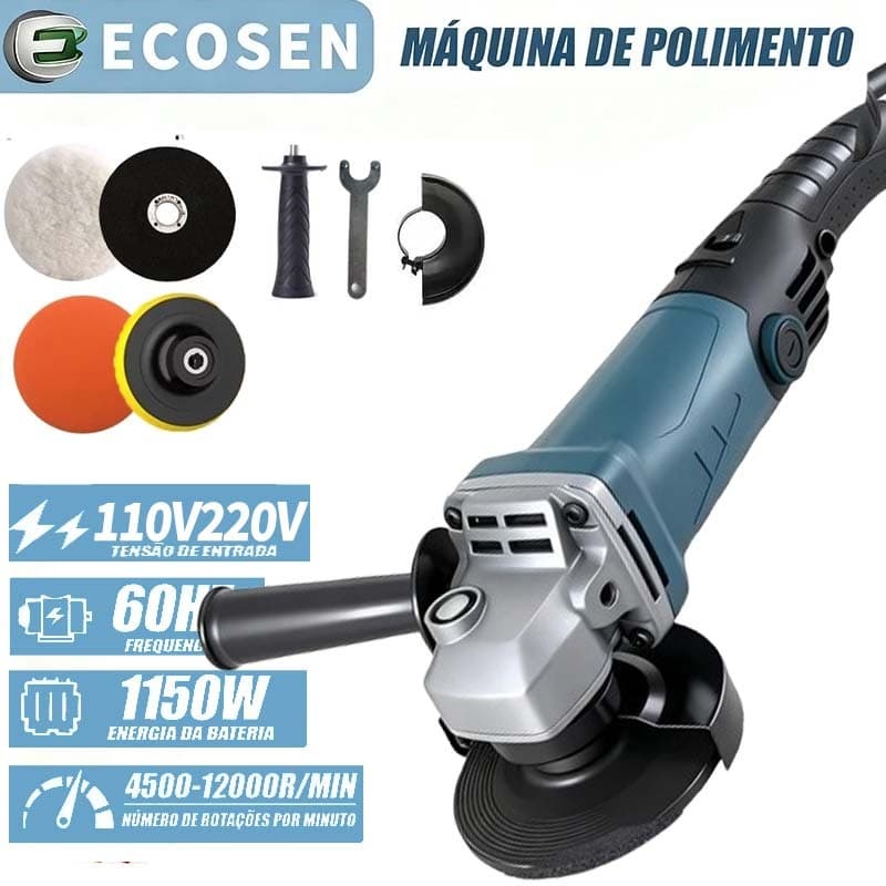 Politriz Lixadeira Esmerilhadeira 1050w 4.1/2 110v ou 220v  Multifunções 6 Velocidades Songhe Tools ECOSEN