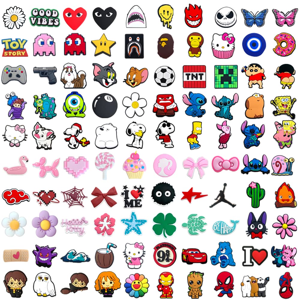 MEIDJ 1 Pcs Borboleta Sapato Encantos Decrations Flor Sandálias Fivela PVC Acessórios Botão