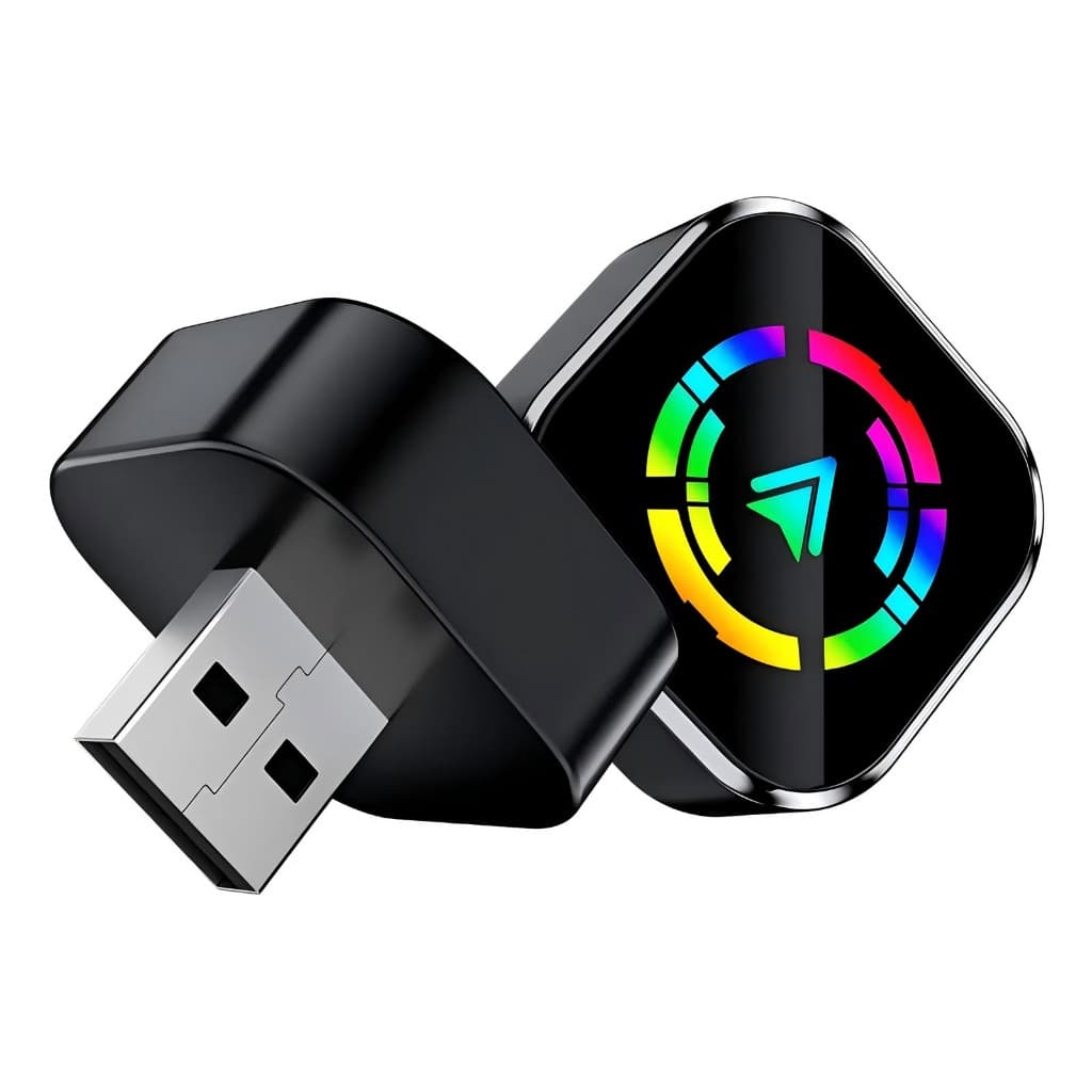 Adaptador carplay Sem Fio 2026 Para iPhone/Android-Conexão Rápida , Latência , De Chamada Viva-Voz Carregador Eletrônico