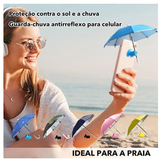 Mini Protetor Solar Para Celular , Guarda-Chuva UV anti-Ultravioleta Pequeno De Motocicleta