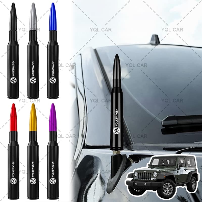 1 Pçs Cabeça De Bala Rádio Do Carro Aéreo Telhado FM/AM Antena Sinal Para VW Volkswagen Jetta MK5 Golf Passat 3B7 601 17