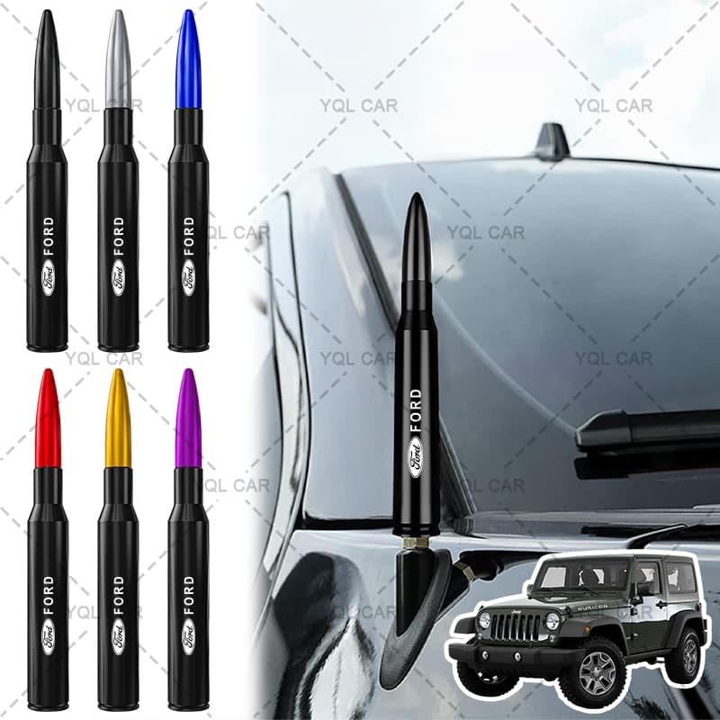 1 Pçs Sinal De Rádio Do Carro Aéreo Bala Cabeça Antena Telhado Para Ford Kuga Fiesta Focus Mondeo Mk1 Mk2 Mk3 St