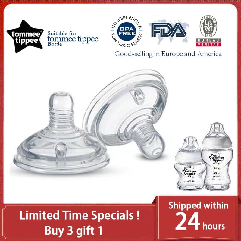 2 Pçs Tippee Colocando Bico Largo BPA Livre Botol Susu Tetina Anti Cólica Para Mamadeira Chupeta De Silicone