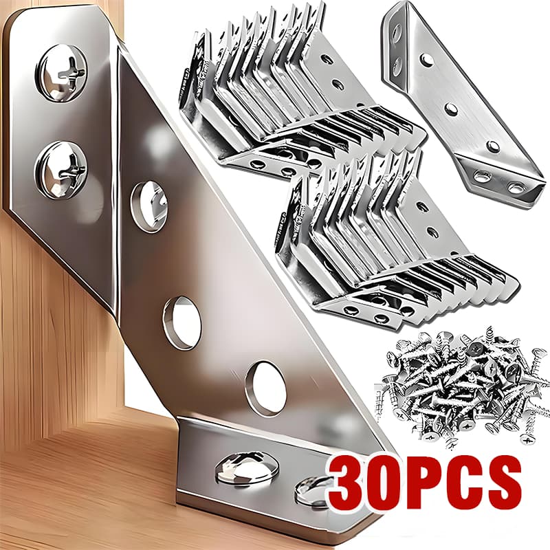 Kit Conector de Canto Aço Inoxidável Cantoneira Junção de Canto Móveis de Madeira Universal Suporte Para Cantos