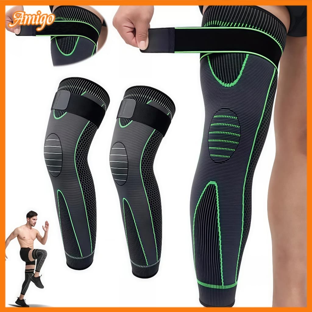 Meia De Compressão Joelheira Esportiva Ajustável - Conforto Máximo para Futebol e Academia