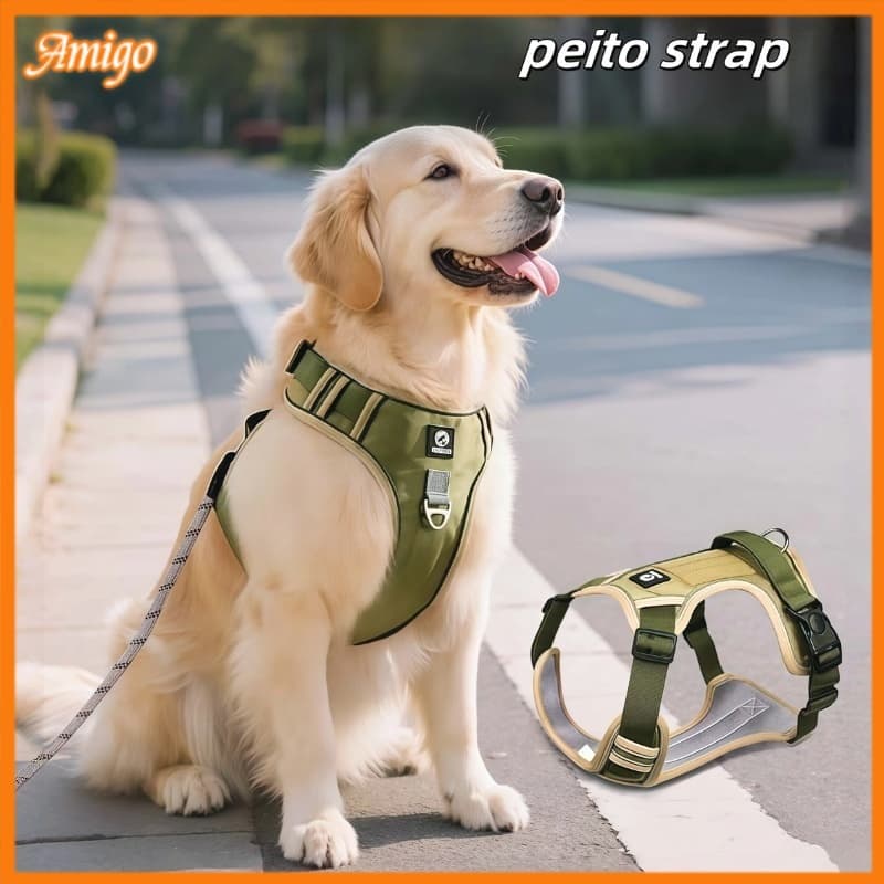Arnês Ajustável Para Cães , Treinamento De Segurança Reflexivo , Colete Peitoral Caminhada
