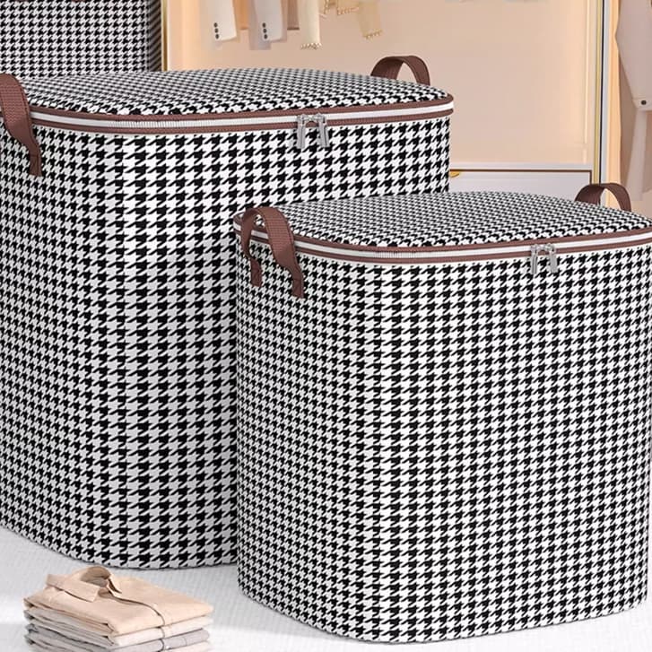 Caixa De Organizador Armazenamento De Linho Dobrável Moderna Com Alças De Grande Capacidade