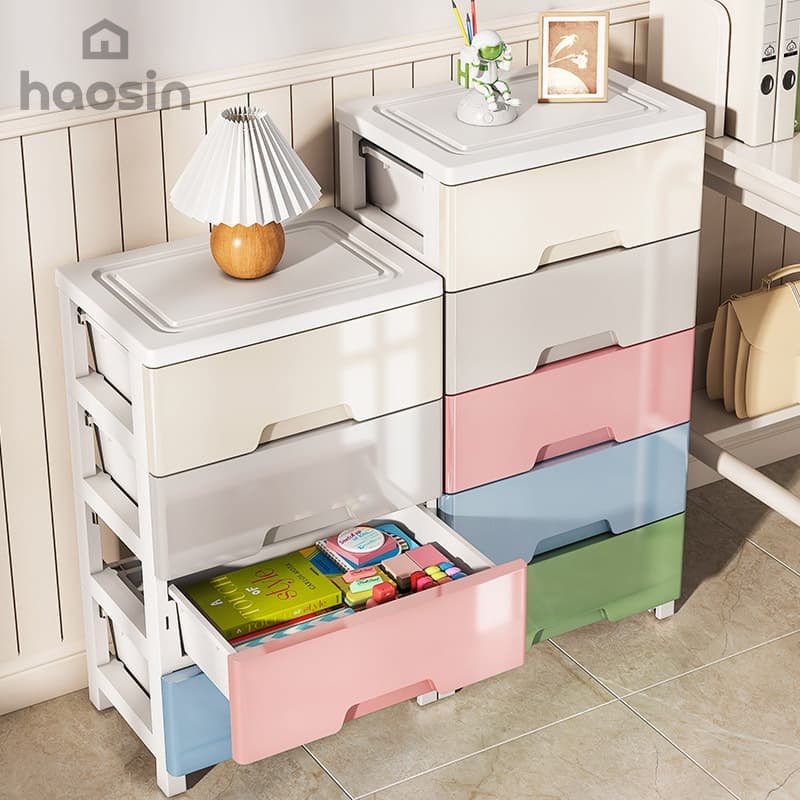 haosin Gaveteiro Plástico 5 Gavetas - Organizador Multifuncional para Quarto, Cozinha e Banheiro