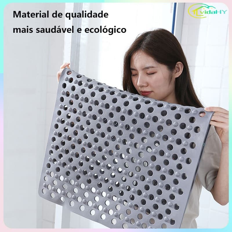 Tapete de banheiro, tapete de massagem para pés de banheiro, ventosa, antiderrapante e drenagem rápida-36x70cm