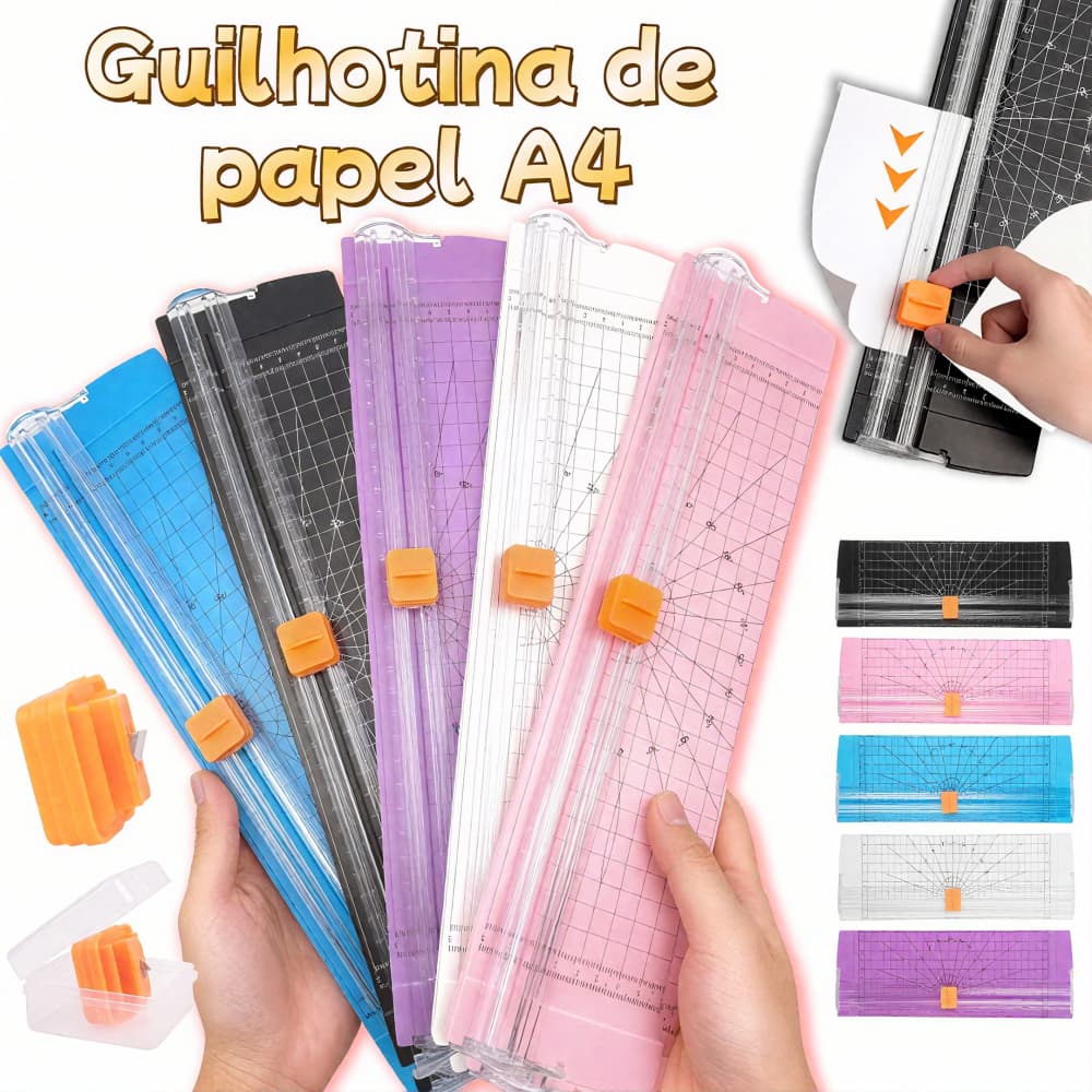 Guilhotina Cortador de papel A4 Cortador de papel de escritório Lâmina para Escritório,Scrapbook e Artesanato