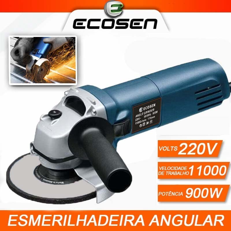 Esmerilhadeira Lixadeira Angular 900w 115mm 4.1/2 11000rpm Ecosen