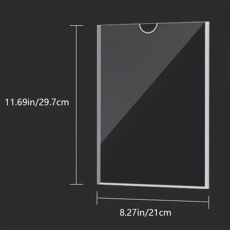 Display Porta Folha Prontuário De Parede A4 Acrílico 1/2/3pcs