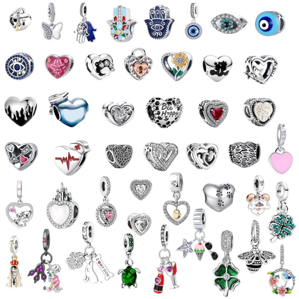 [Venda quente] Joias da moda em formato de coração em prata S925|Pingente de contas com pingente requintado faça você me