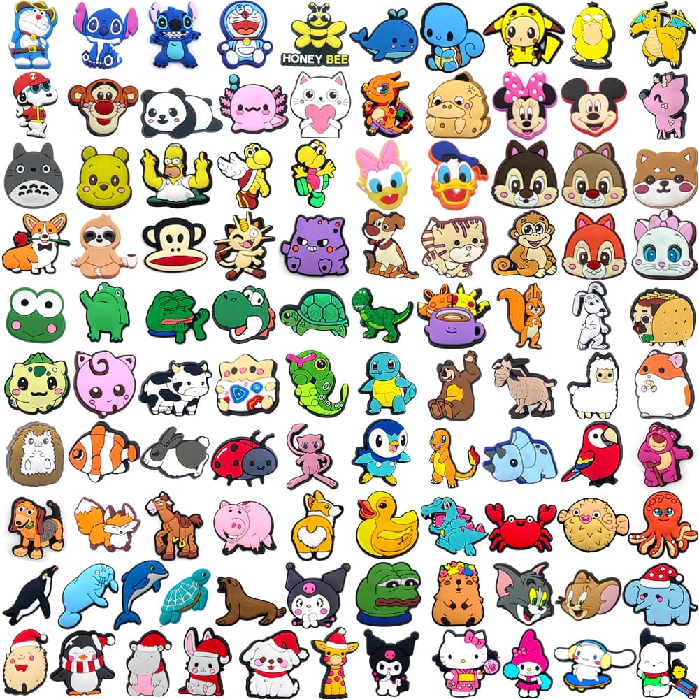 1 Pçs Animais E anime Sapatos Encantos Acessórios DIY Tamancos Sandálias De Jardim Presente De Festa Da Criança