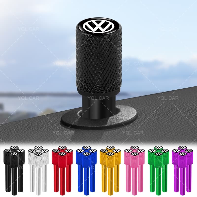 1/4 Pçs Botão De Bloqueio Segurança Da Porta Do Carro Alumínio Interior Para VW Volkswagen Jetta MK5 Golf Passat 3B7 601