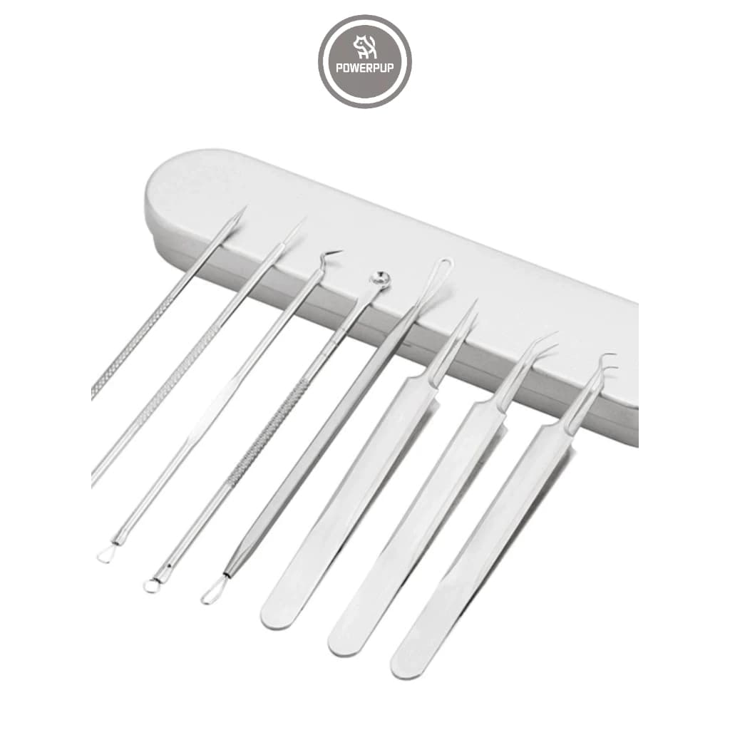 8 Peças Kit Removedor de Cravos, Ferramenta Extrator de espinhas comedone Kit de Remoção de Agulha Acne Conjunto Rem