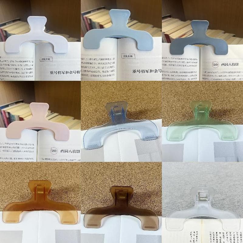 Weijiaott Clipes De Livro Fixos Simples Suporte De Página Transparente Fosco Para Ferramenta De Leitura Clipe Acessórios