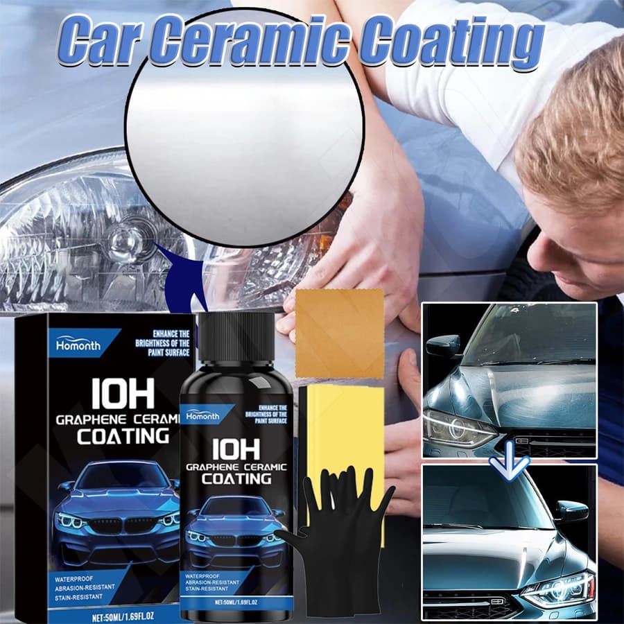 Carro Grafeno Revestimento Cerâmico Protetor Restaurador Auto Polonês & De Tinta Com Esponja Toalha Luvas cupionbr