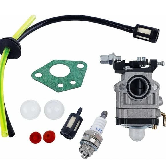 Carburador Completo Roçadeira Gasolina com Juntas, Mangueira do Tanque e Vela 43/52/63/65cc Compatível Multimarcas