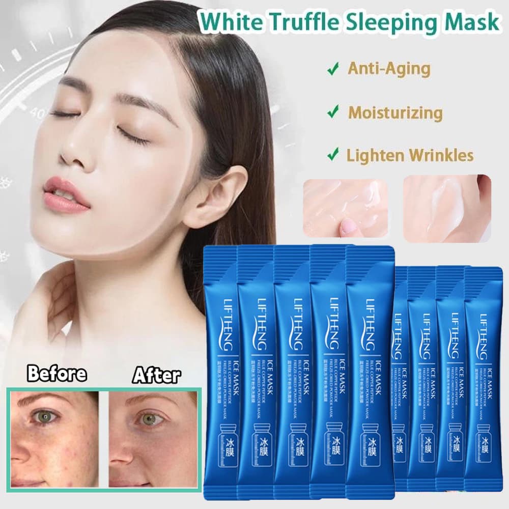 Máscara Facial De Dormir Anti-Rugas Encolhendo Poros Hidratante Iluminando Creme Noturno Desbotamento Linhas Fina