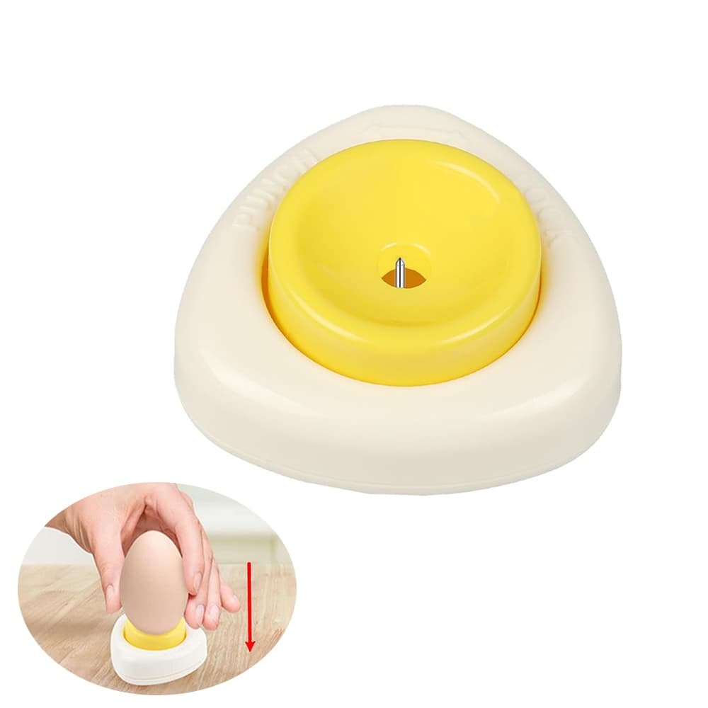 Furador de Ovos Magnético,Tecnologia Perfuração Automática,Segurança e Controle Total,Perfeito para Ovos Crus e Cozidos