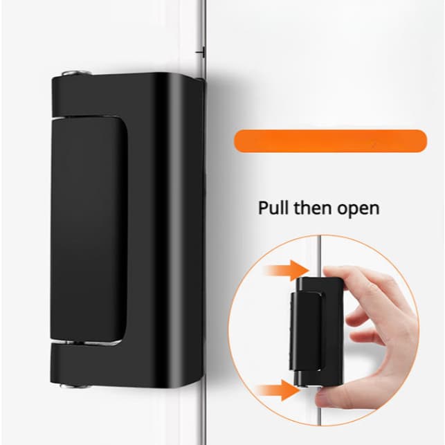 Fechadura de segurança infantil em alumínio para porta giratória interna resistente a impactos de até 360 kg (800 libras