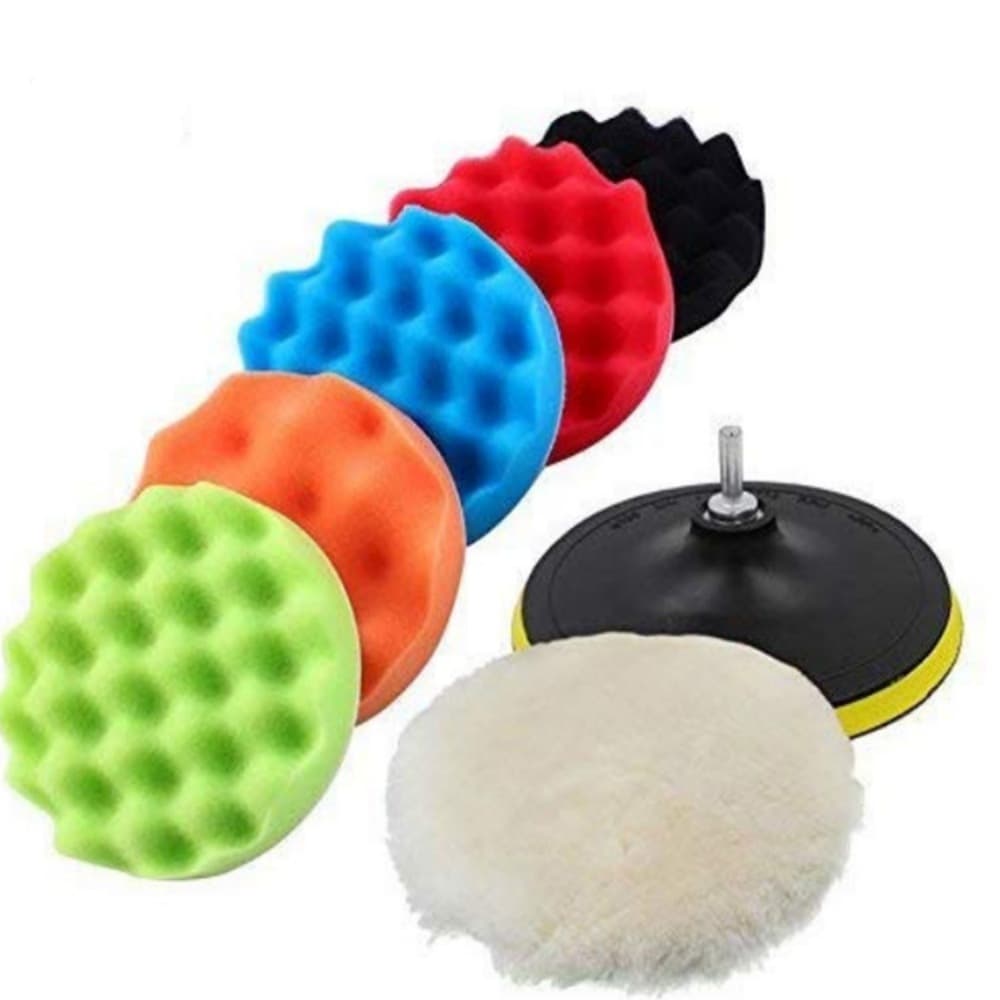 7/8/11 Peças Kit Boina Polimento Automotivo Espuma e Lã 3 Polegadas para Furadeira e Parafusadeira