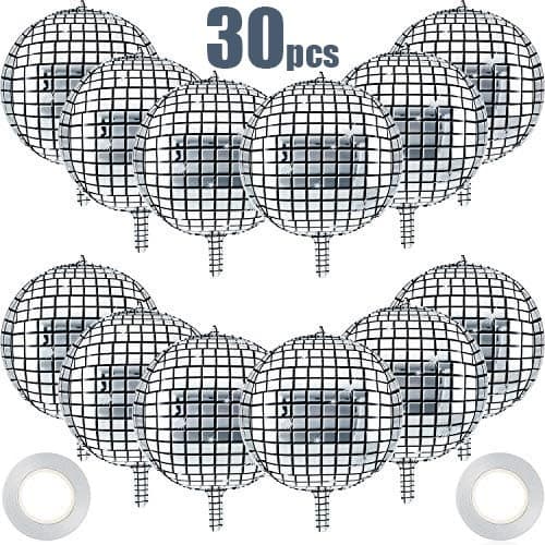 Kit 30 Balao Metalizado 4D Discoteca Balada Festa Decoração 10"/18"/22"