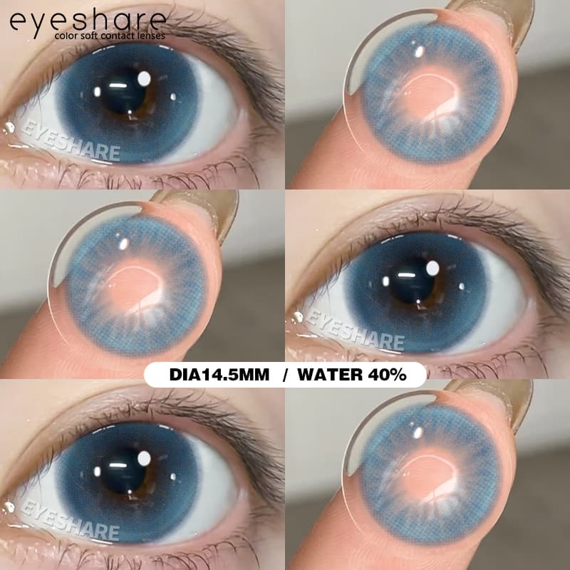 EYESHARE 1 Par De Lentes De Contato De Cor Azul , Marrons Coloridas E Macias , Envio Rápido Do Brasil