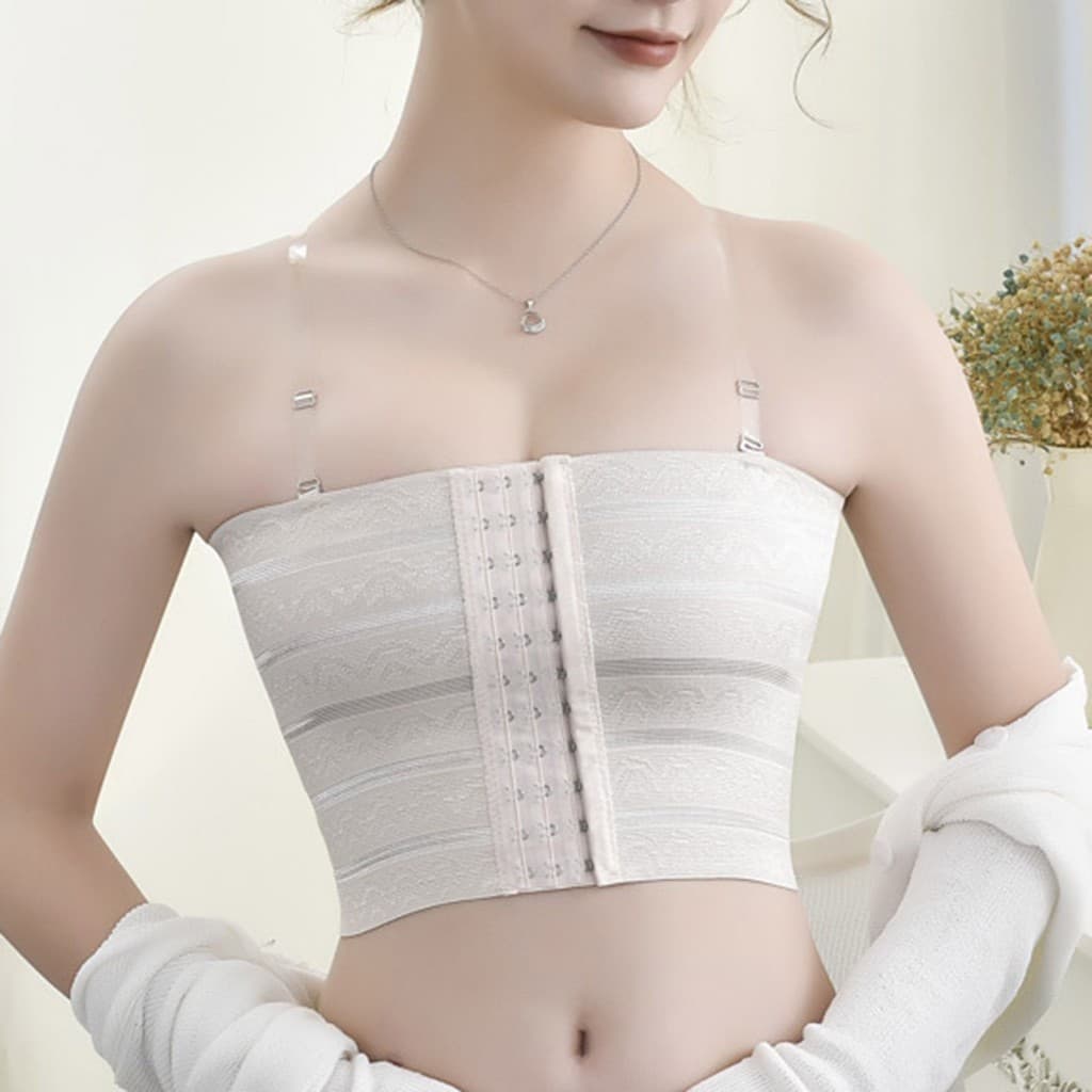 Alça de ombro incluída Sutiã Compressor Pasta De Peito Respirável M-XXL Com Gancho-Pulôver FTM/Trans Para Busto Grande