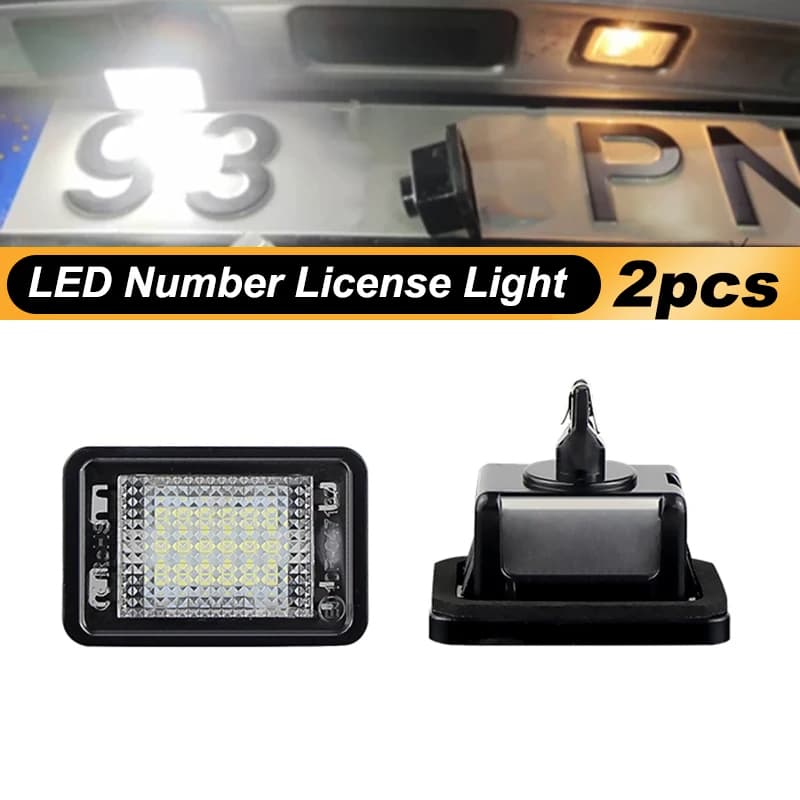 Duas luzes LED da placa de licença adequadas para carros especiais mercedes-benz adequados para mercedes-benz benz glk x