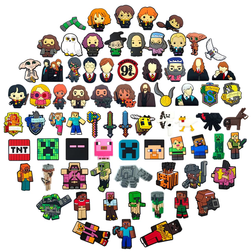 Personagem De anime Fofo Amuletos De Sapato DIY Decoração De Acessório De PVC